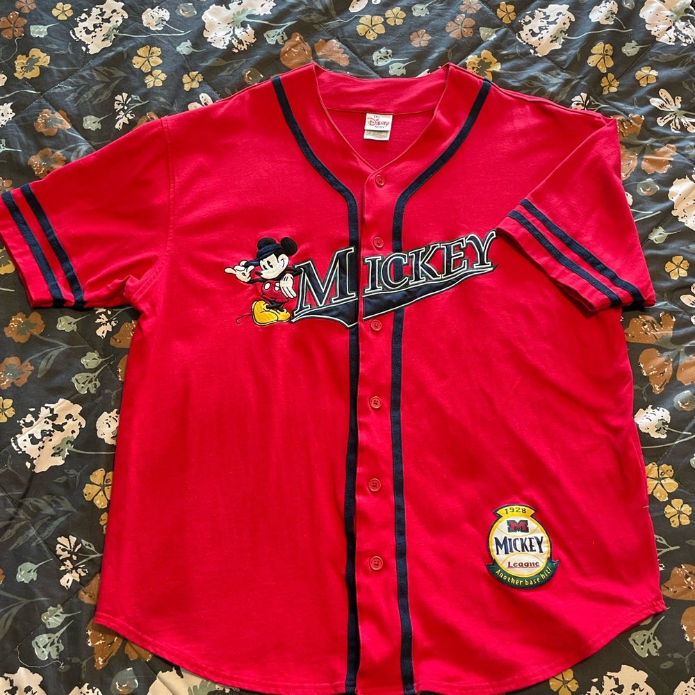 Vintage Disney Store Mickey Mouse Baseball Jersey
